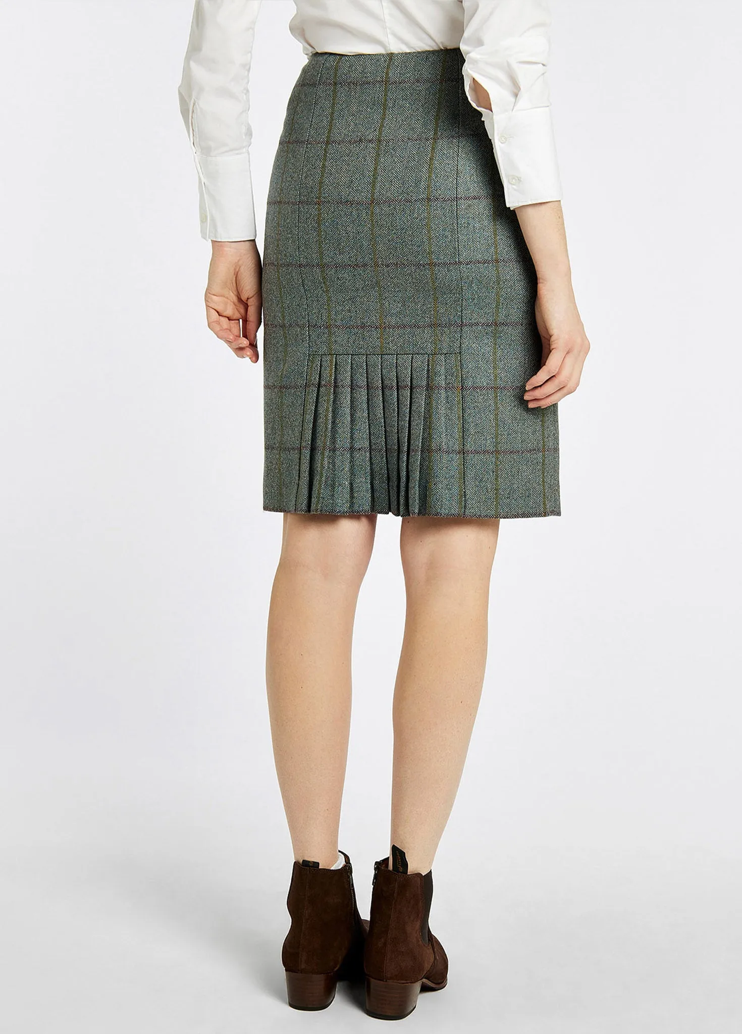 Wisteria Tweed Pencil Skirt - Sorrel