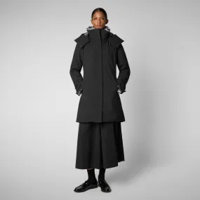 Women's hooded parka Samantah in black