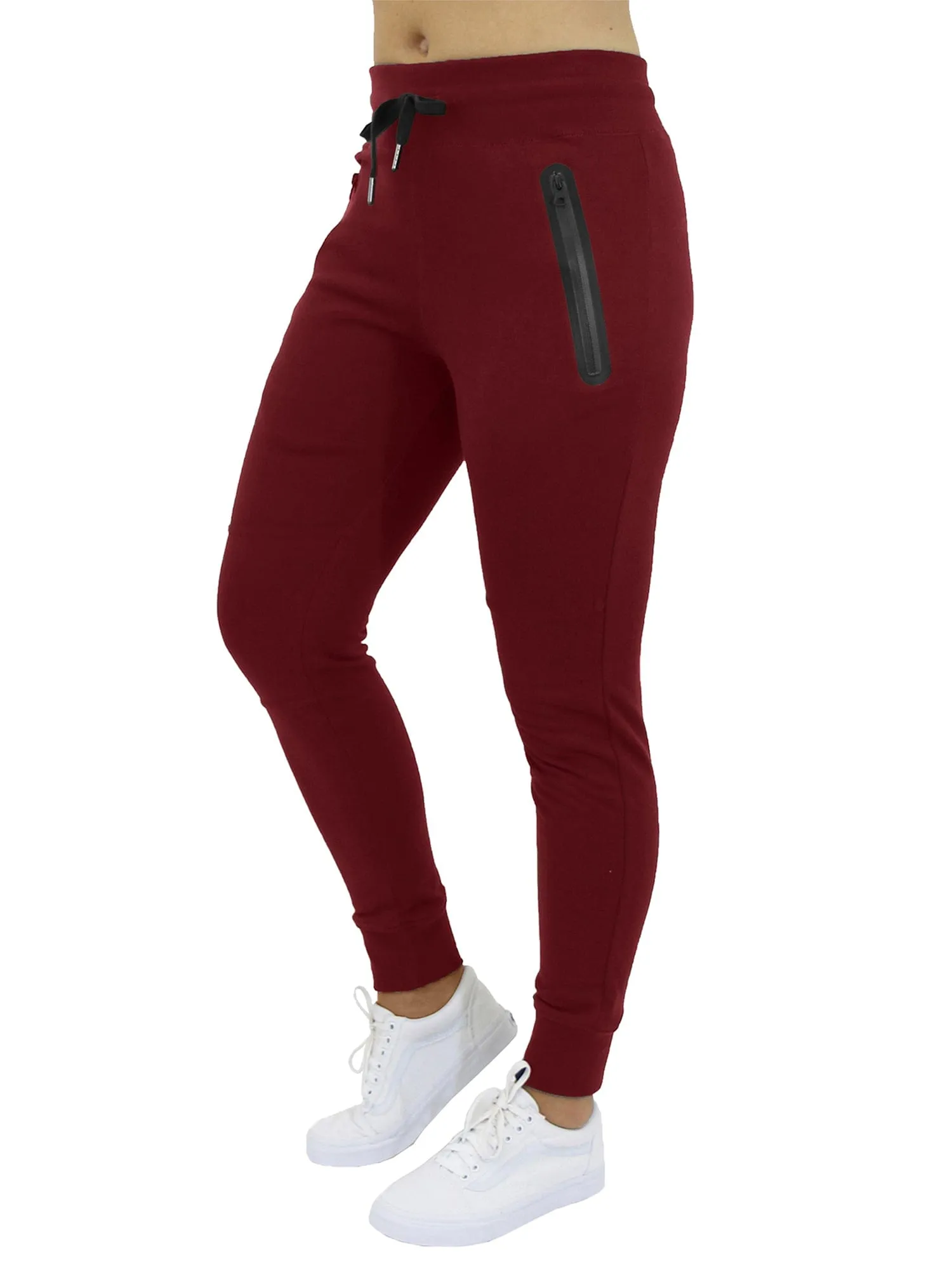 Women's Loose Fit Jogger Sweatpants with Zipper Pockets