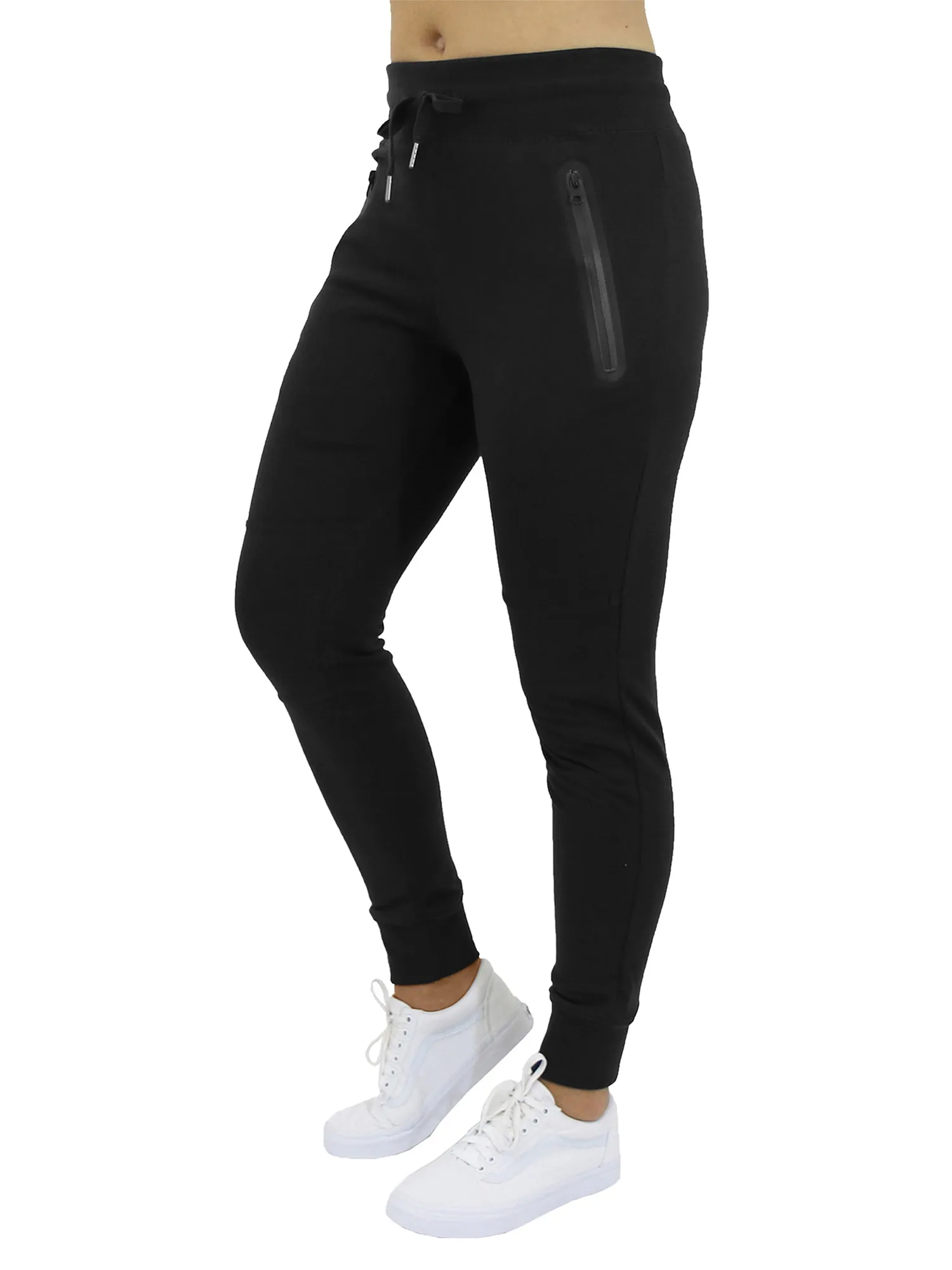 Women's Loose Fit Jogger Sweatpants with Zipper Pockets