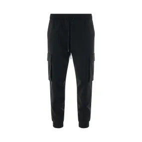 Woven Pocket Sweatpants in Black