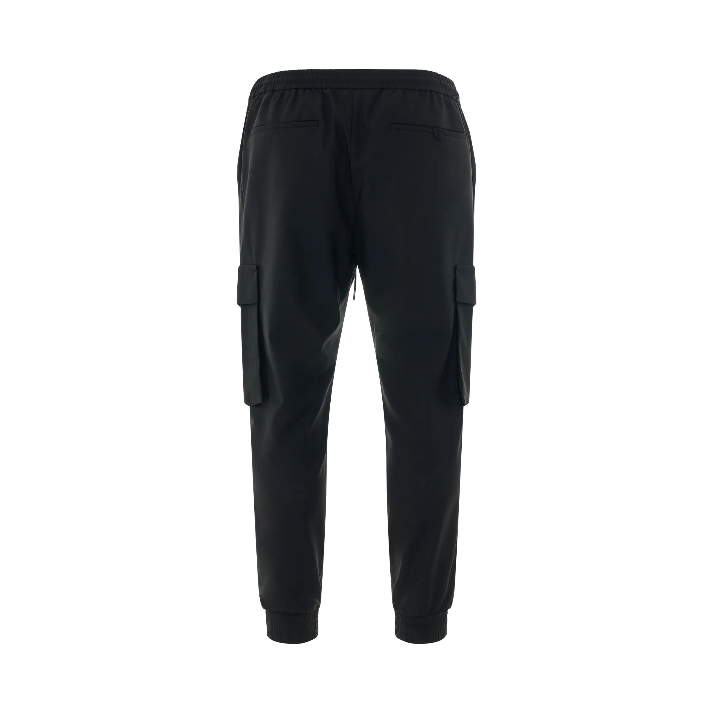 Woven Pocket Sweatpants in Black