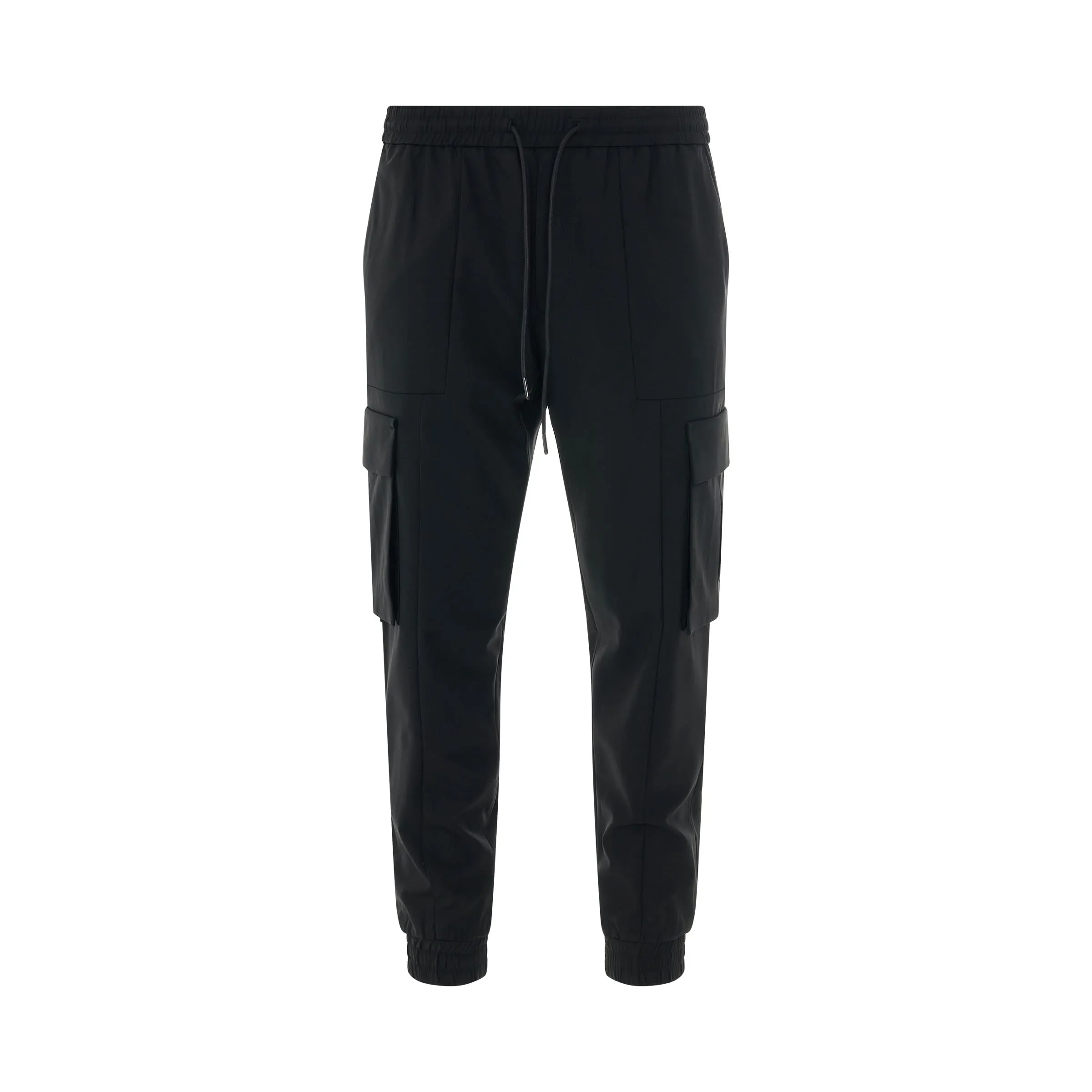 Woven Pocket Sweatpants in Black