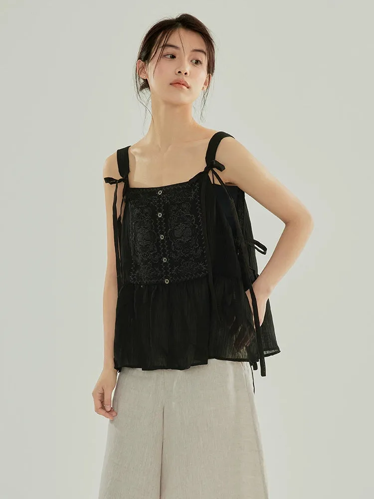 Yao Zhi 瑶芝 Modernized Ming Dynasty Zhuyao Embroidered Top